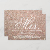 Invitation - Rose Fête de l'mariée de l'or future (Devant / Derrière)