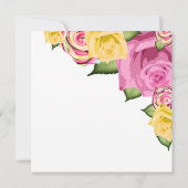 Invitation Rose | Fête du 90e anniversaire de la florale jaun (Dos)