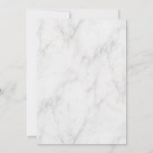 Invitation Rose Fiançailles D'Or Et De Marbre (Dos)