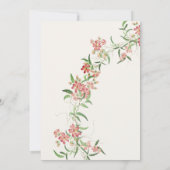 Invitation Rose Fleur sauvage rose Baby shower (Dos)