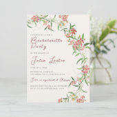 Invitation Rose Fleur sauvage rose Print (Debout devant)