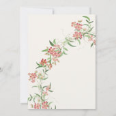 Invitation Rose fleur sauvage Spring Garland Wedding shower (Dos)