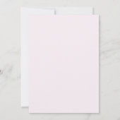 Invitation Rose Fleurale Argent Rose Mariage (Dos)