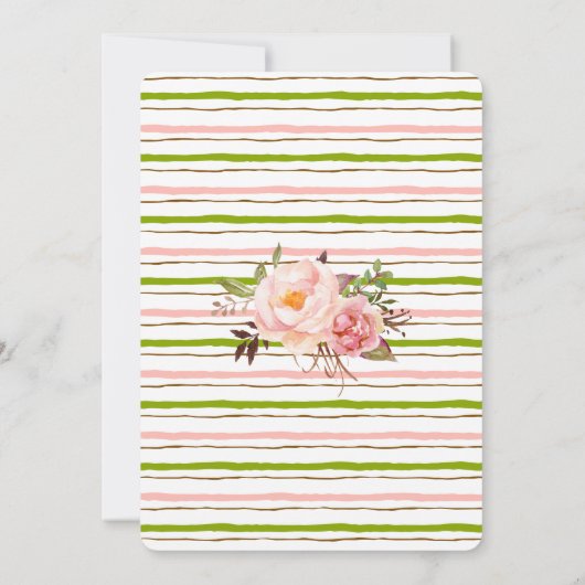 Invitation Rose Floral A Trouvé Sa Fête des mariées Parfaite (Dos)