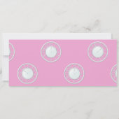 Invitation Rose floral autour de l'invitation de douche (Dos)