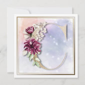 Invitation Rose Floral C 90e fête d'anniversaire (Dos)