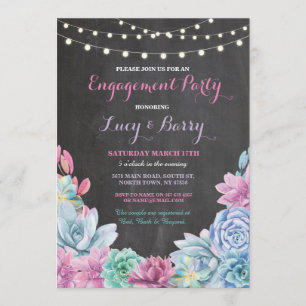 Invitation rose floral de tableau de partie de