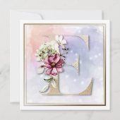 Invitation Rose Floral E 21e fête d'anniversaire (Dos)