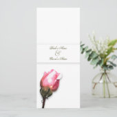 Invitation Rose floral élégant de rose de mariage (Debout devant)