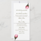 Invitation Rose floral élégant de rose de mariage (Dos)