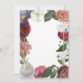 Invitation Rose Floral Funeral Photo Célébration de la vie (Dos)