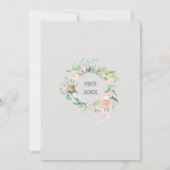 Invitation Rose Floral Garland 70e anniversaire de Mariage (Dos)