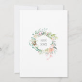 Invitation Rose Floral Garland 75e anniversaire du Mariage (Dos)