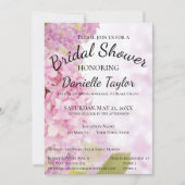 Invitation Rose floral, Lavande Hydrangea Fête des mariées In (Devant)