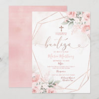 Rose floral mignonne fille espagnole Bautizo Chris