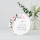 Invitation Rose Floral Moderne Aquarelle Fête des mariées de  (Debout devant)