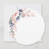 Invitation Rose Floral Moderne Aquarelle Fête des mariées de  (Dos)