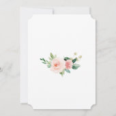 Invitation Rose Floral Or Diamond Première Communion Sainte (Dos)