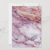 Invitation Rose floral or rose marbre Fête des mariées Mariag (Dos)