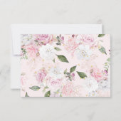 Invitation Rose floral rose QR Code mariage RSVP (Dos)