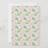 Invitation Rose Floral Sage Vert Élégante Fête des mariées (Dos)