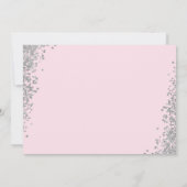 Invitation Rose Floral Silver Girl Première Sainte Communion (Dos)