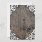 Invitation Rose Floral String éclaire Rustic Graduation Party (Dos)