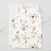 Invitation Rose Floral Wild & Onederful Girl 1er anniversaire (Dos)