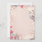 Invitation rose florale 16e anniversaire (n'import (Dos)