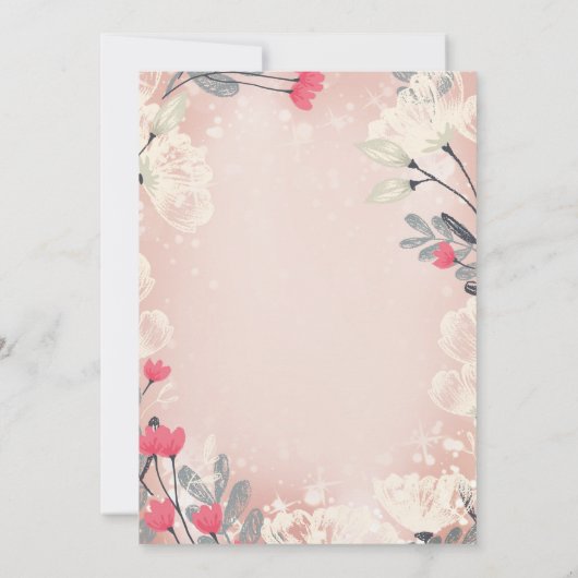 Invitation rose florale 16e anniversaire (n'import (Dos)