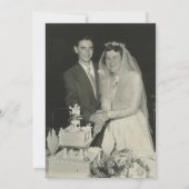 Invitation Rose Florale 50e Anniversaire de Mariage Photo  (Dos)