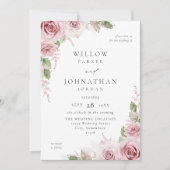 Invitation Rose Florale Mariage V2 (Devant)