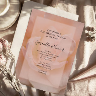 Invitation Rose Florale Rose Pâle Rose Post Mariage Brunch