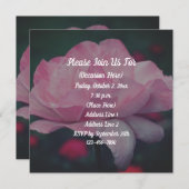 Invitation Rose florale rose rêveur  (Devant / Derrière)