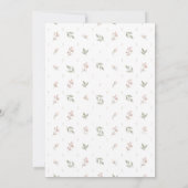 Invitation Rose Florale Script Rose Blush Douce Photo (Dos)
