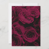 Invitation Rose foncé magenta rouge bordeaux (Dos)