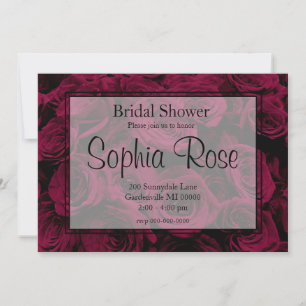 Invitation Rose foncé magenta rouge bordeaux