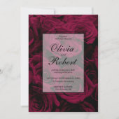 Invitation Rose foncé magenta rouge bordeaux (Devant)