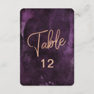 Invitation Rose foncé violet Or Tableau Numéro de siège Table