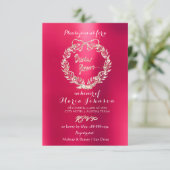 Invitation Rose framboise rose Fête des mariées (Debout devant)