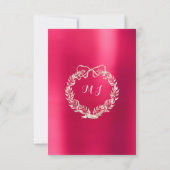 Invitation Rose framboise rose Fête des mariées (Dos)