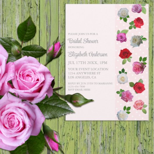 Invitation Rose Garden Party Bridal Shower