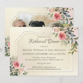 Invitation Rose Garden Photo Dîner de répétition Mariage (Devant / Derrière)
