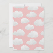 Invitation Rose Girly nuage neuf douche moderne design (Dos)