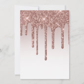 Invitation Rose Gold 16e anniversaire Script Party (Dos)