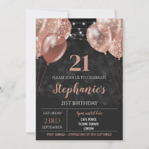 Invitation Rose Gold 21e Invitation