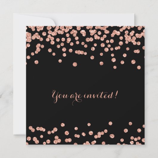 Invitation Rose Gold 21ème anniversaire Parties scintillant C (Dos)