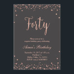 Invitation rose Gold 40th Birthday<br><div class="desc">Invitation rose Gold 40th Birthday Minimaliste et doux,  cette invitation rose en or surprendra vos invités!</div>