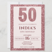 Invitation Rose Gold 50e anniversaire (Devant)