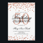 Invitation Rose Gold 50e anniversaire Parties scintillant de<br><div class="desc">Elégant 50e anniversaire Faux Parties scintillant Confetti Rose modèle d'invitation Gold. Idéal pour les fêtes du 50e anniversaire et plus !</div>